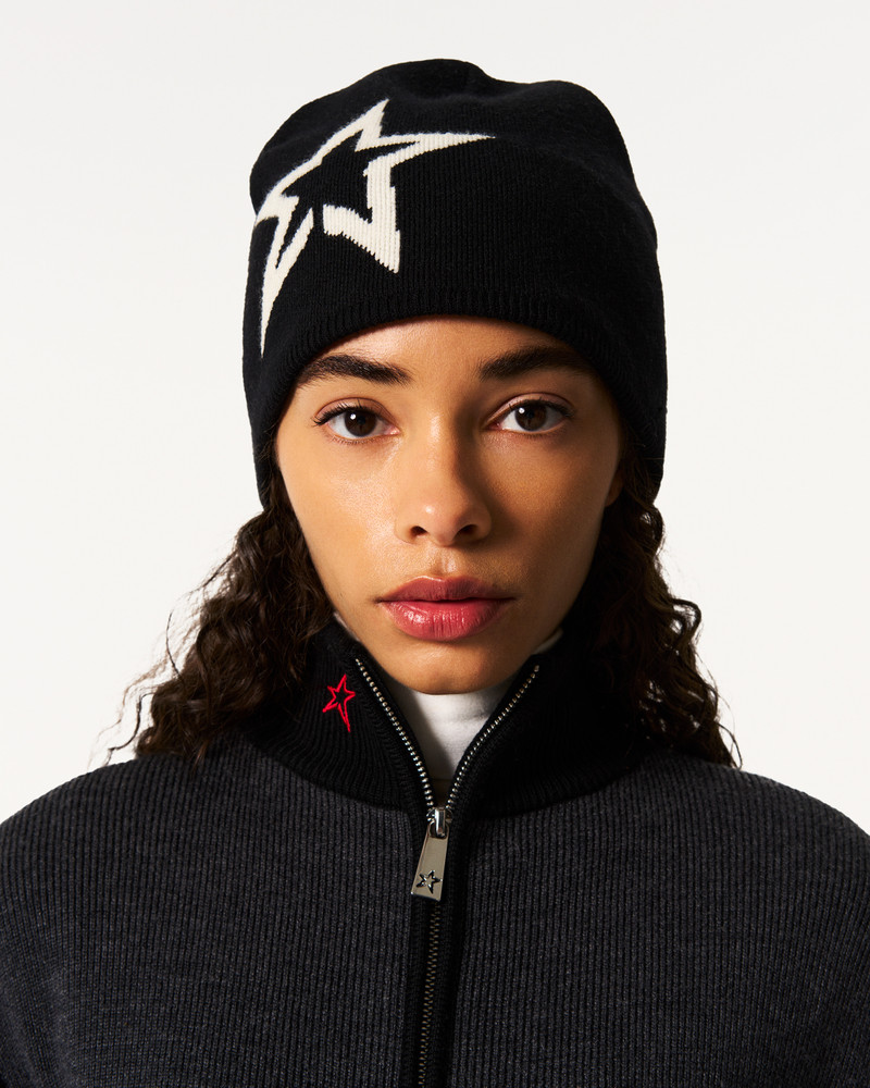 PERFECT MOMENT Logo Star Merino Wool Beanie outlook
