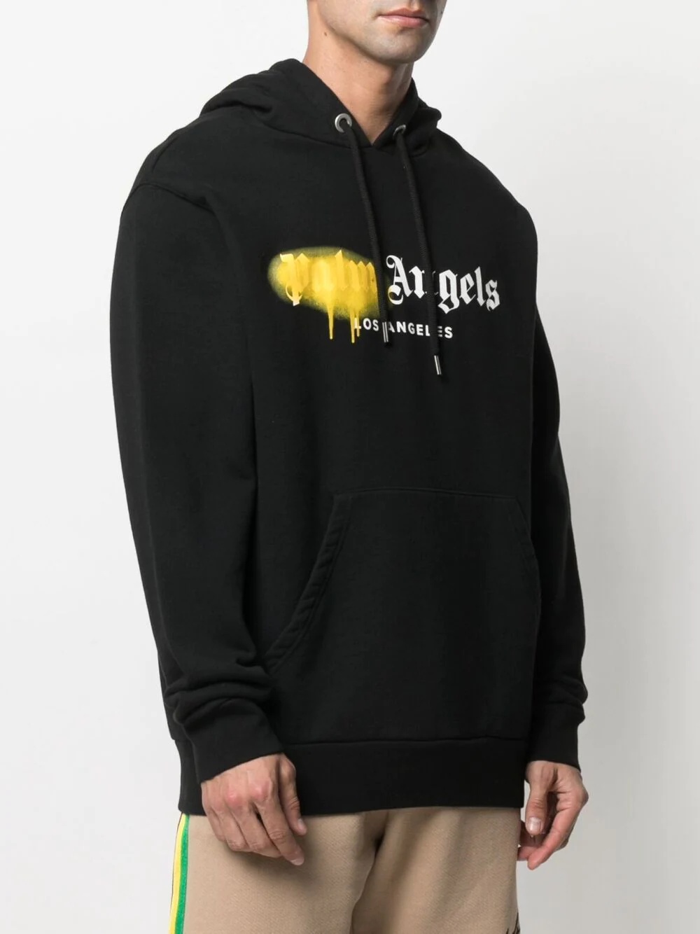 sprayed logo-print hoodie - 3