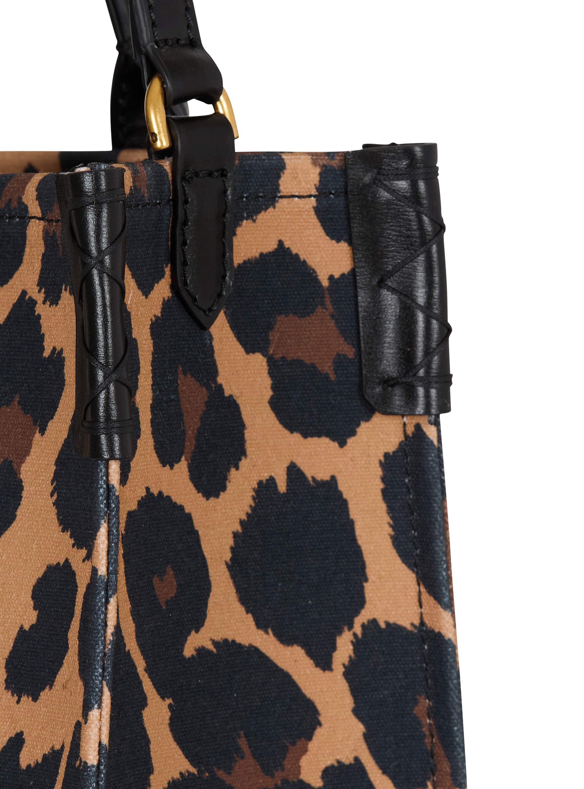 B-Army Small leopard print canvas tote bag - 5