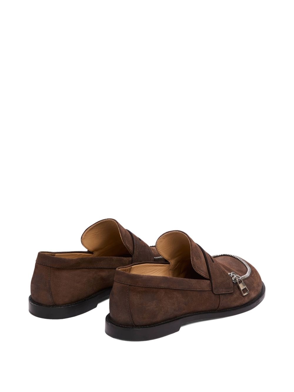 suede biker loafers - 3