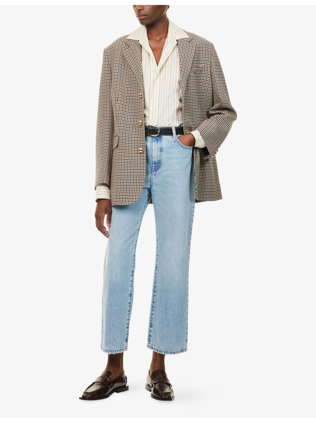 The Houndstooth Stretch-Woven Blazer - 2