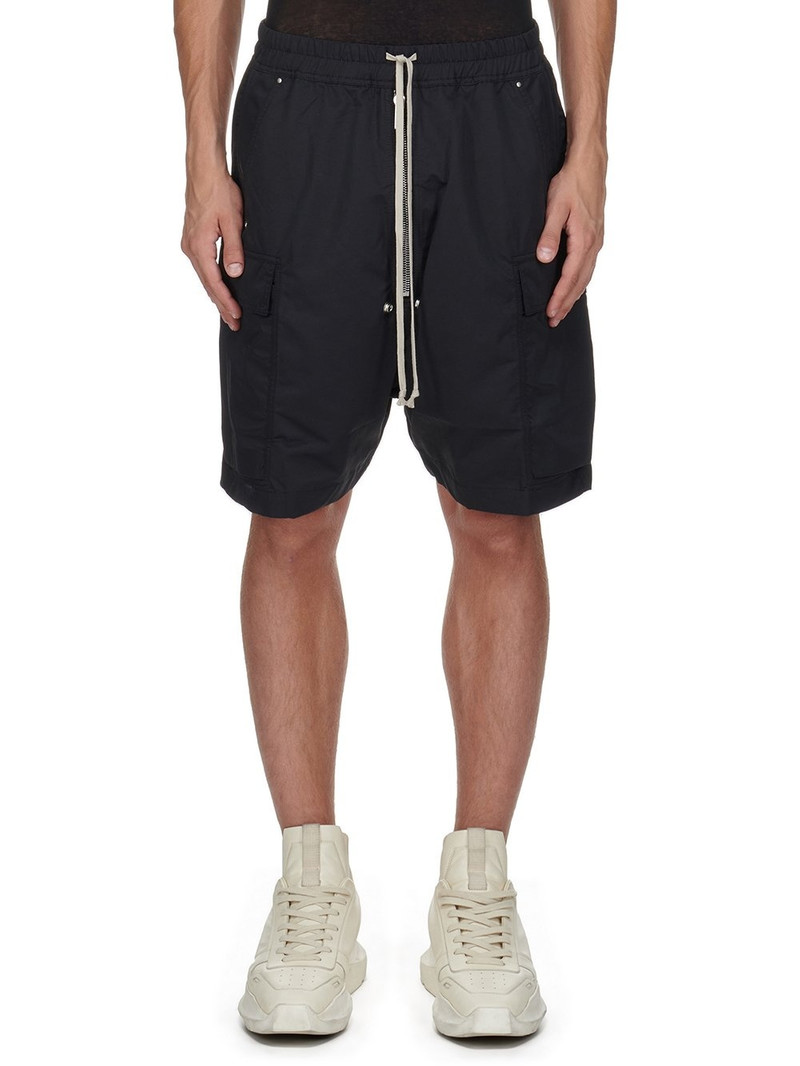 Straight-Leg Faille Drawstring Cargo Shorts 1