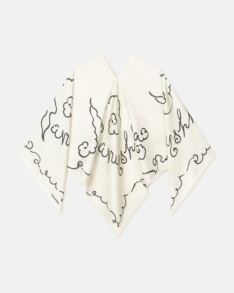 Oversized Printed Silk Scarf 1