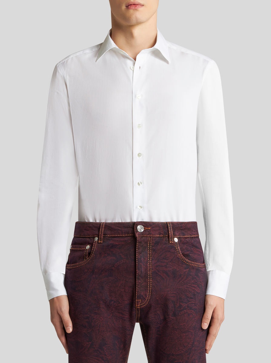 TONAL STRIPES COTTON SHIRT - 2