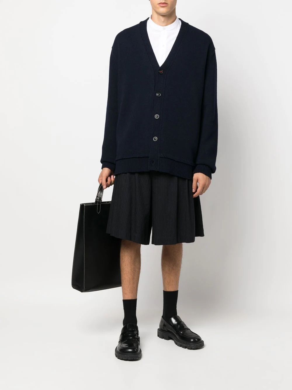 knitted drop-shoulder cardigan - 3