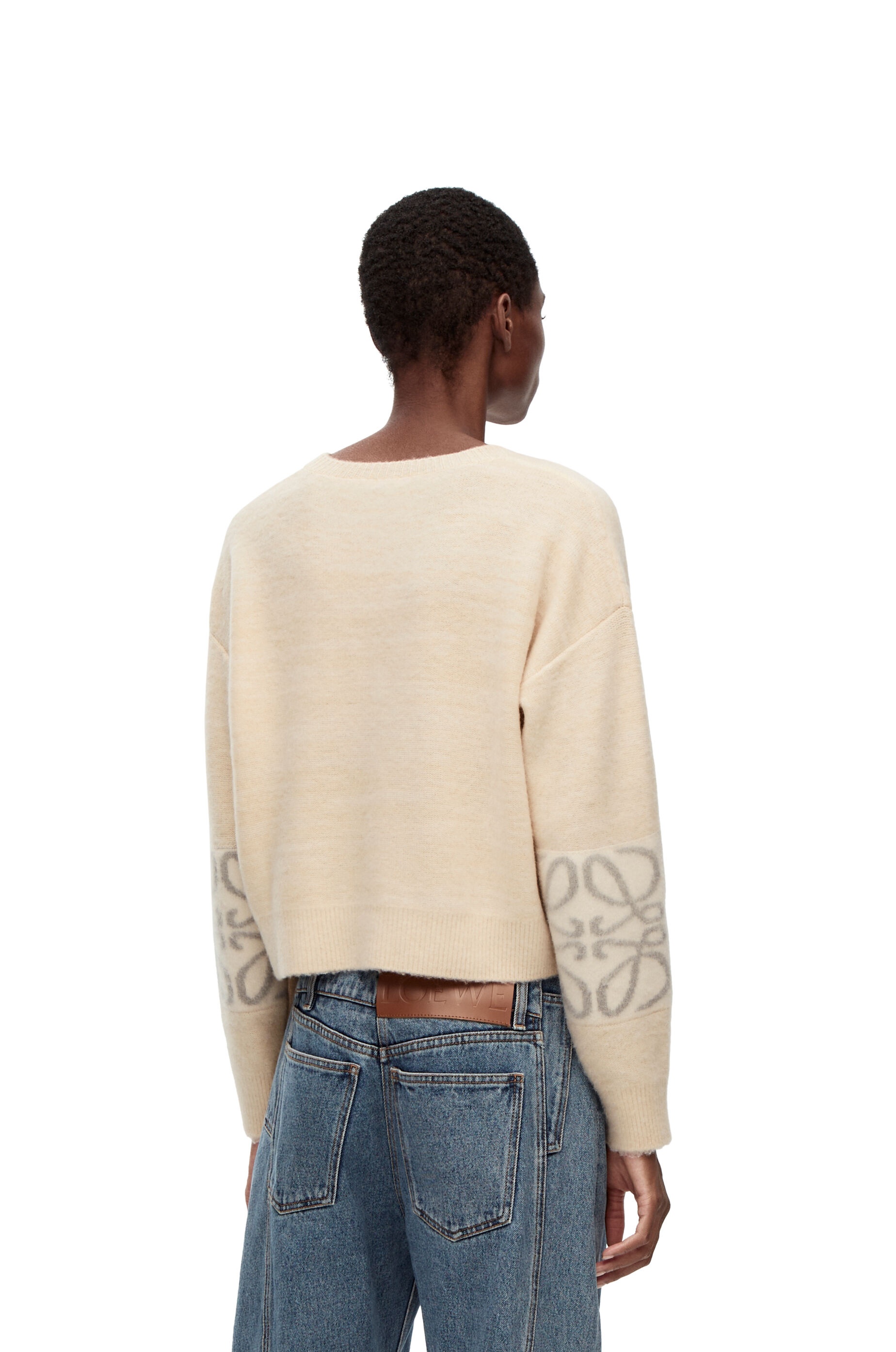 Anagram intarsia sweater in wool - 4