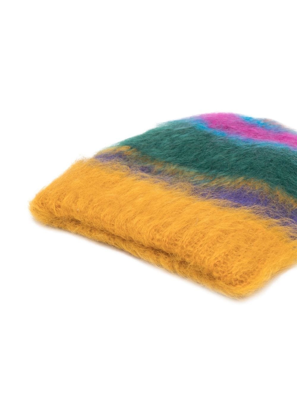 striped colour-block beanie hat - 2