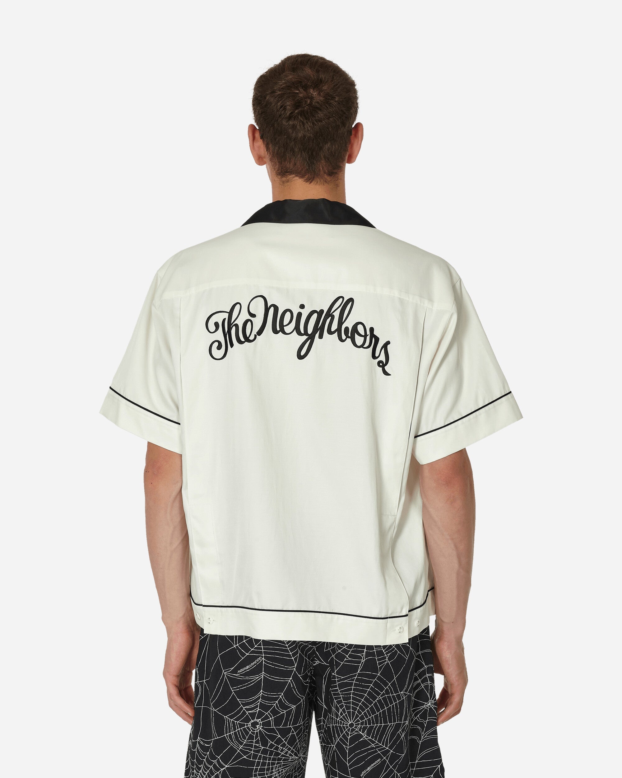 NEIGHBORHOOD Bowling Shirt White | slamjam | REVERSIBLE