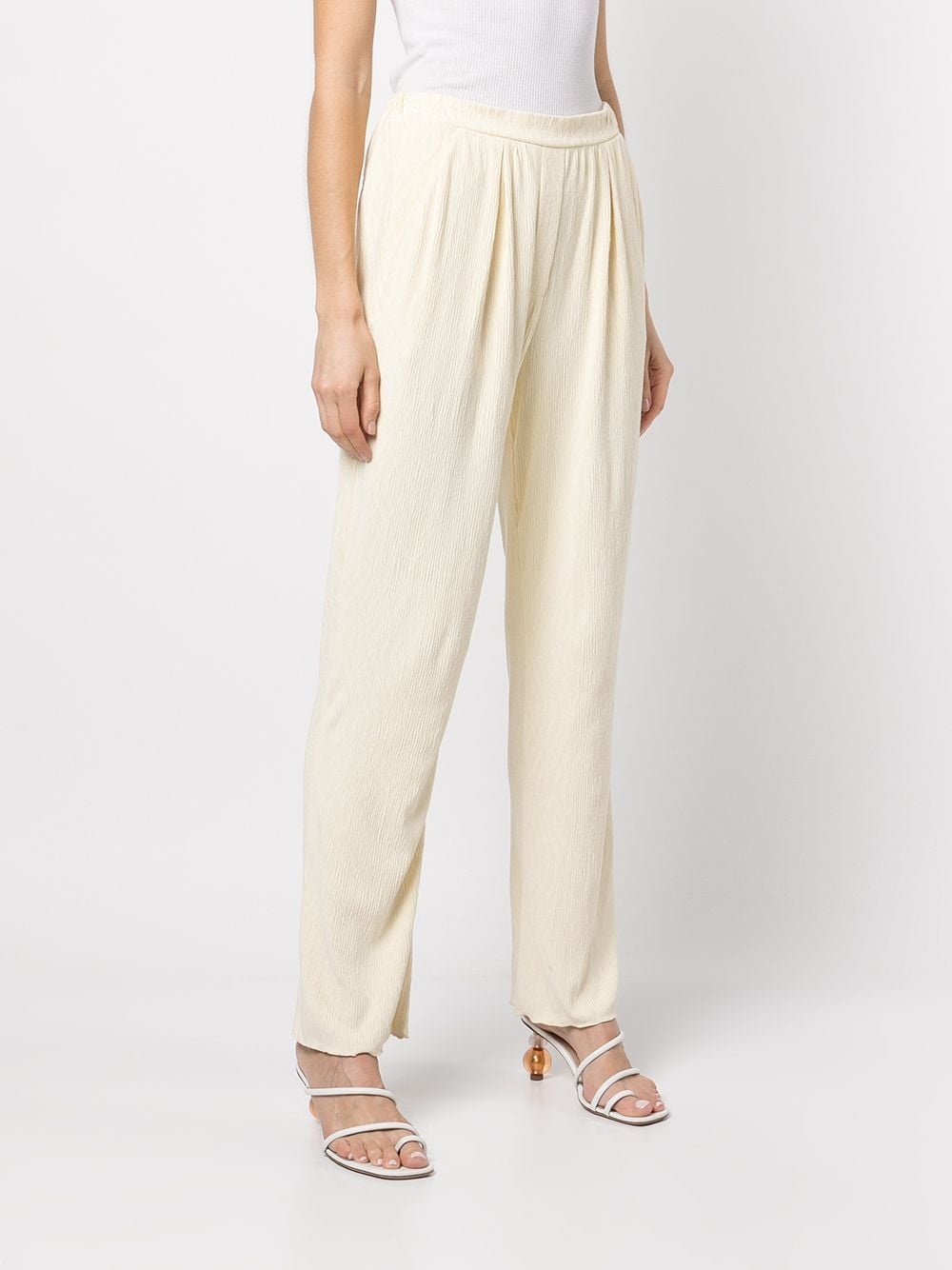 plissÃ© straight-leg trousers - 3