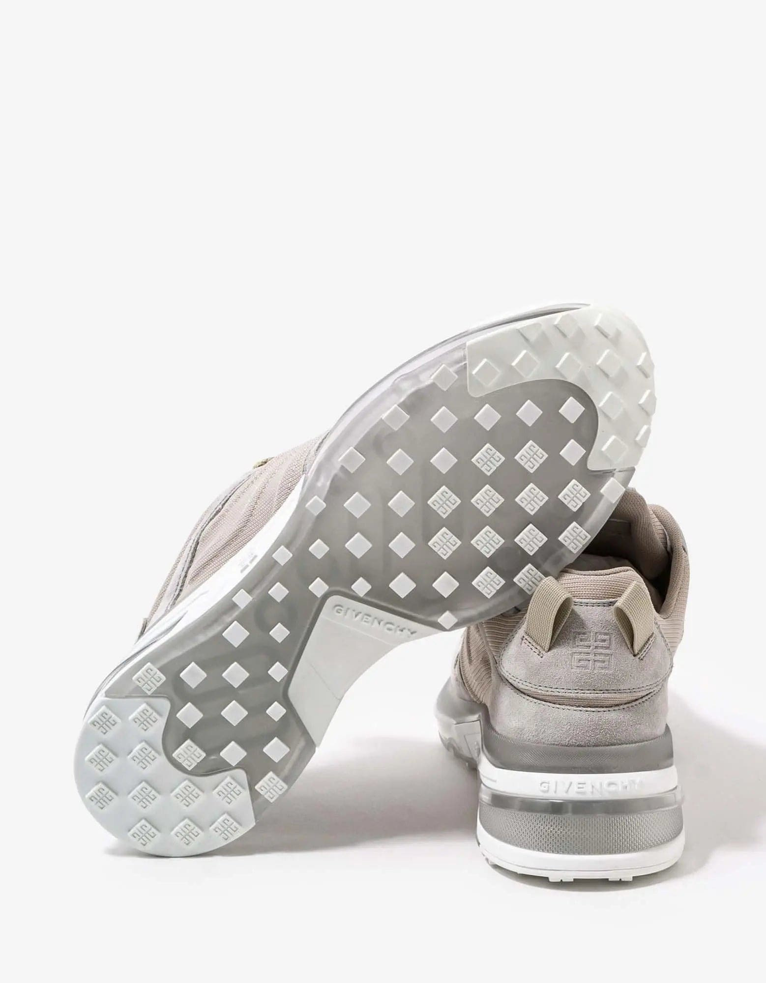 Givenchy Cream Giv 1 Leather & Mesh Trainers - 3