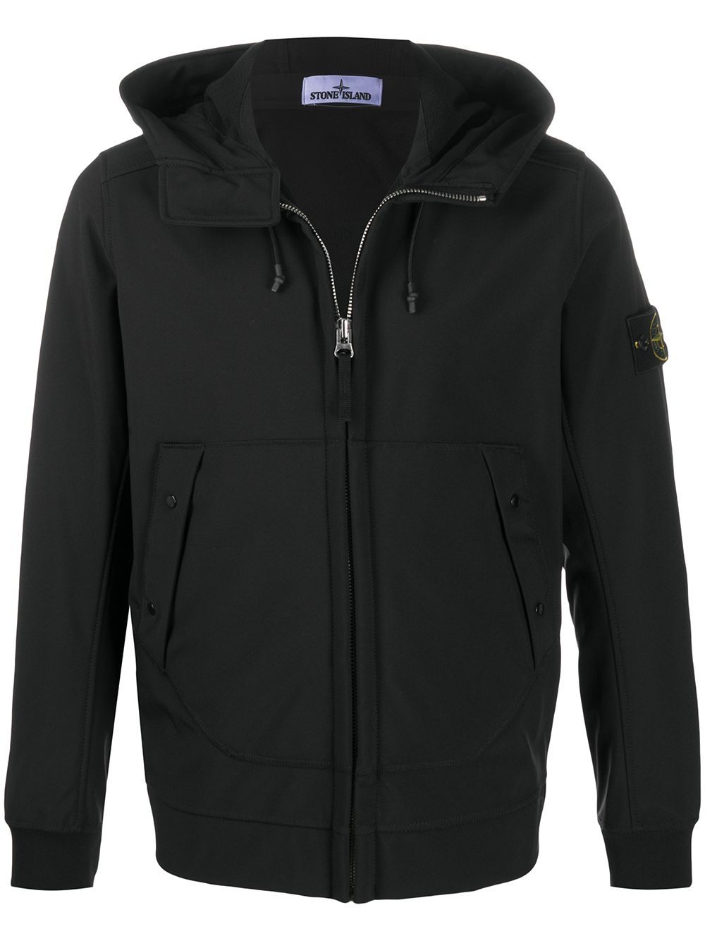 comapss badge hooded jacket - 1