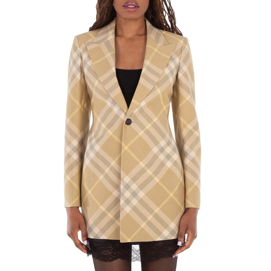Burberry Checked Tailored Single-Breasted Blazer - 3