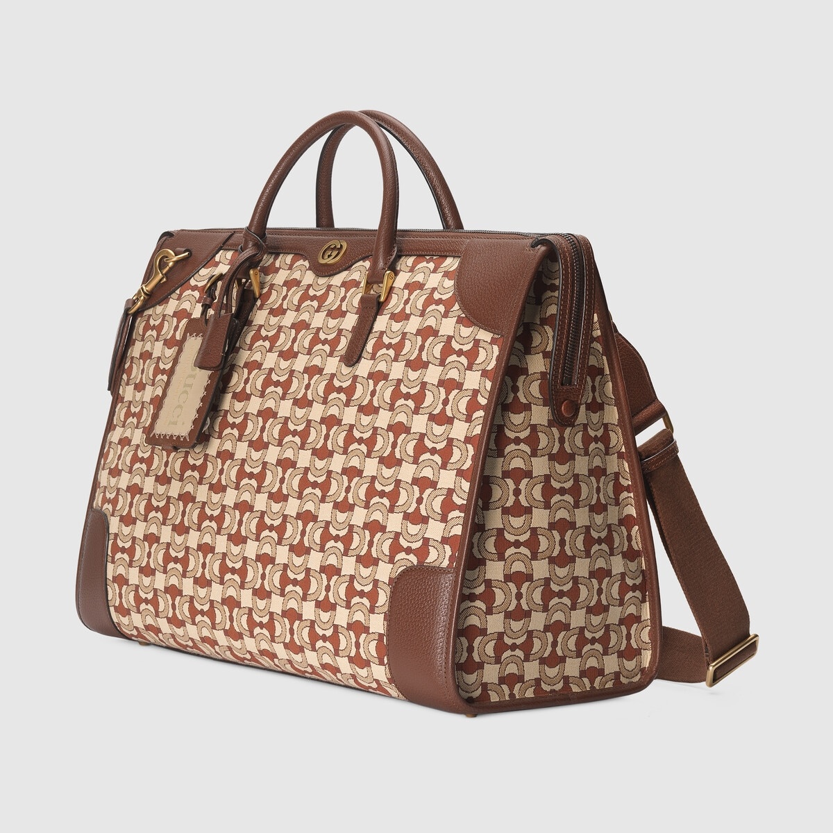 Interlocking G jacquard duffle bag - 2
