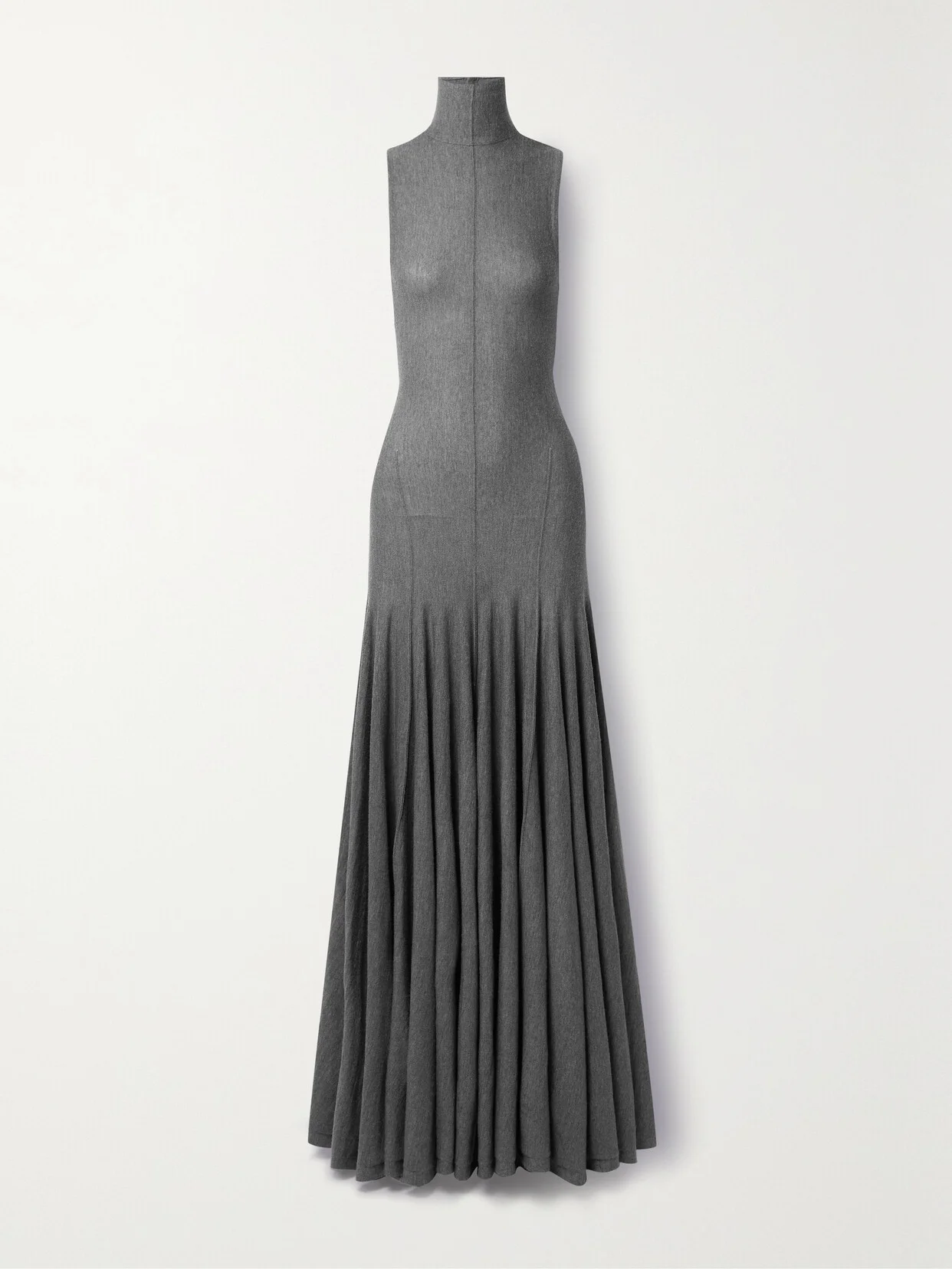 Romee Open-back Draped Merino Wool Maxi Dress - 1