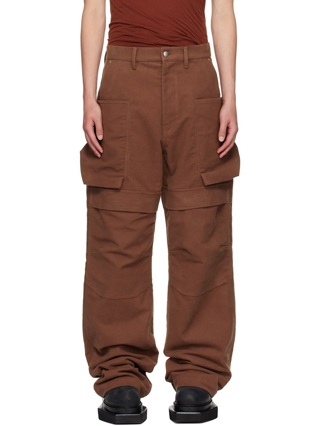 Brown Porterville Stefan Cargo Pants - 1
