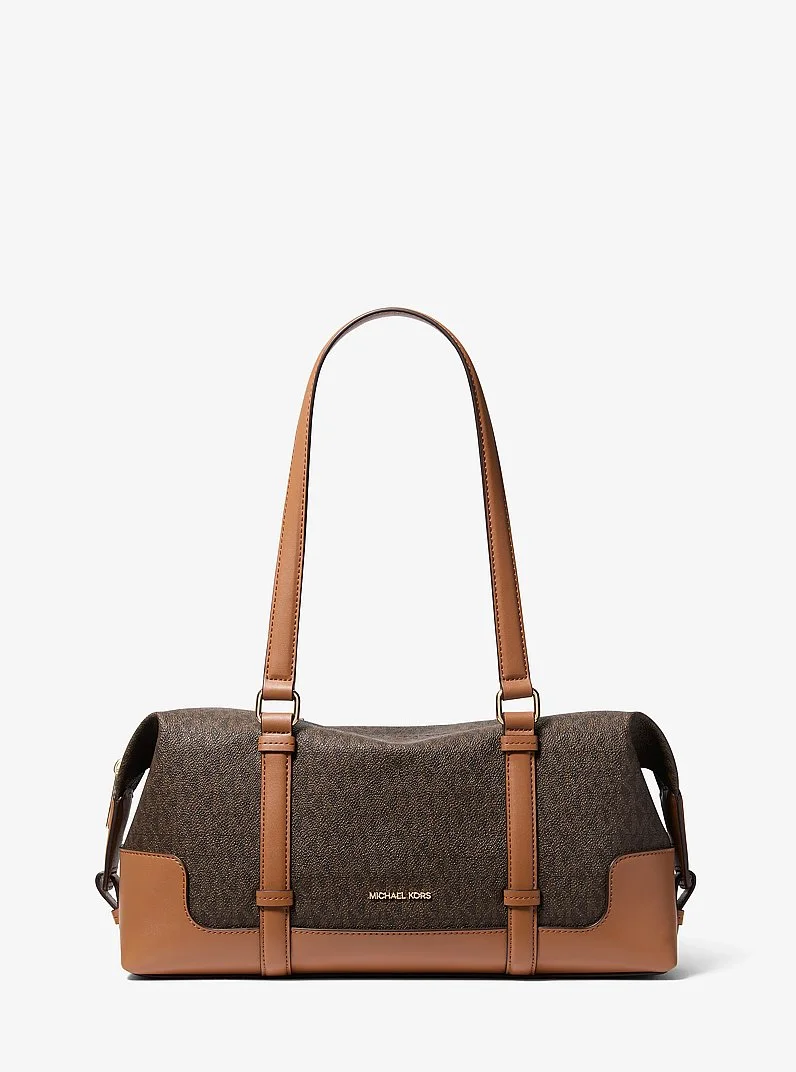 Teddi Large Signature Logo Shoulder Bag - 1