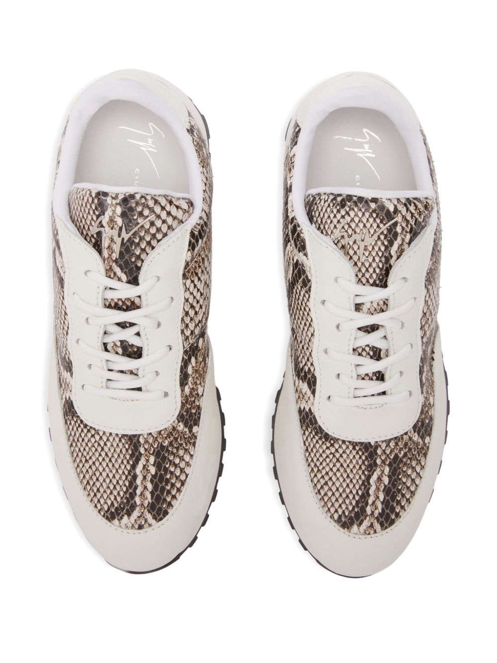 Jim snakeskin leather sneakers - 4
