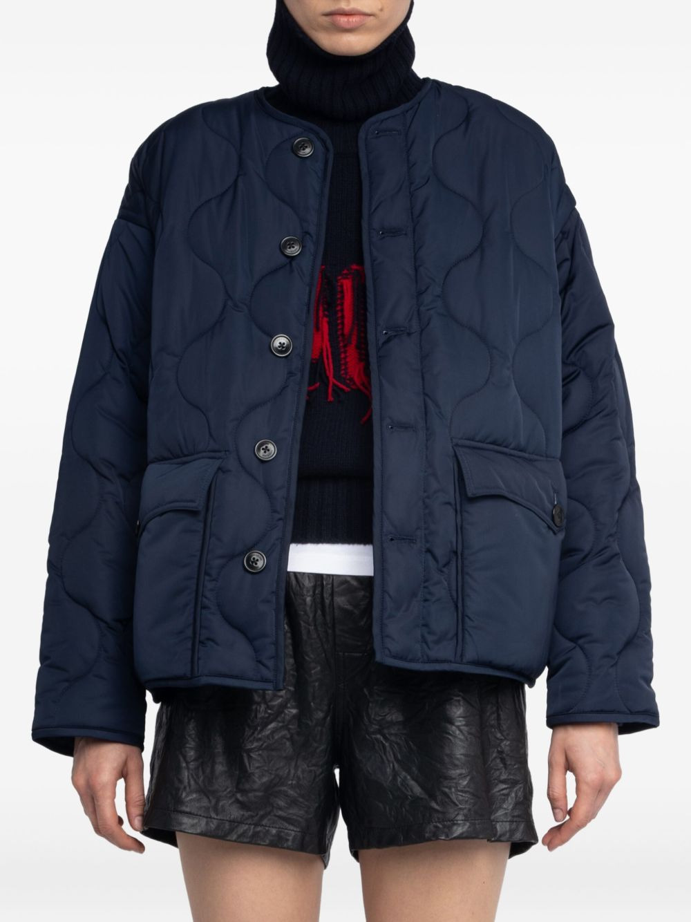 Bunji quilted button-fastening jacket - 4