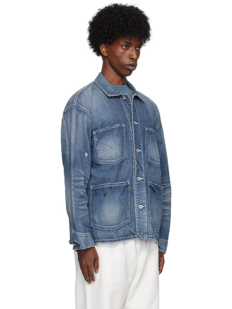 Indigo Washed Coverall Denim Jacket 2