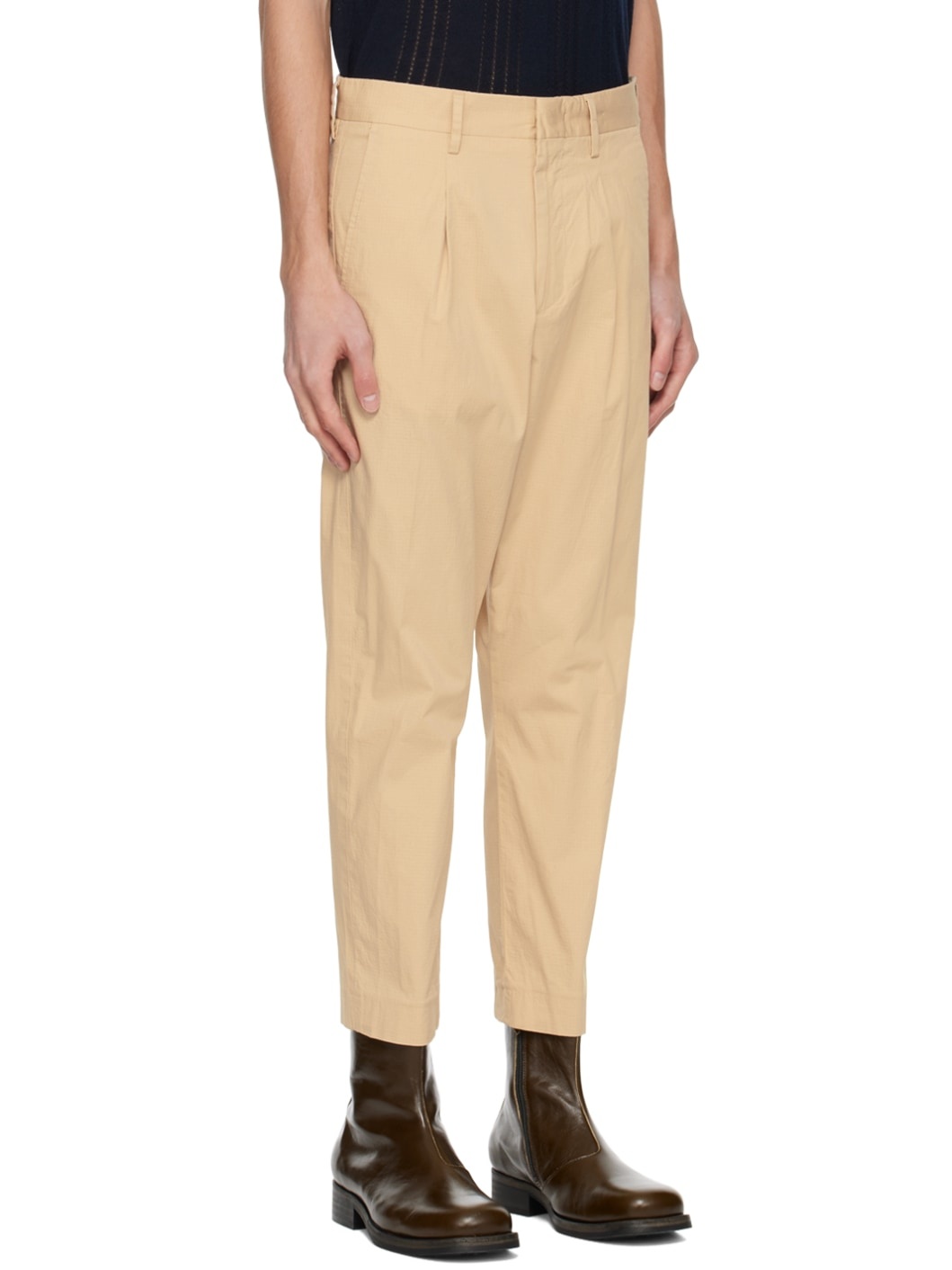 Beige Bill 1449 Trousers - 2