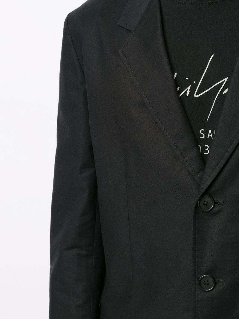 single-breasted wool blazer - 10