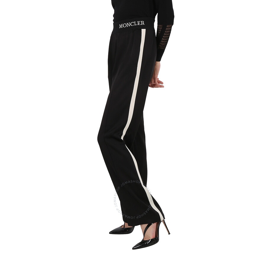 Moncler Ladies Side Stripe Tracksuit Pants in Black - 5