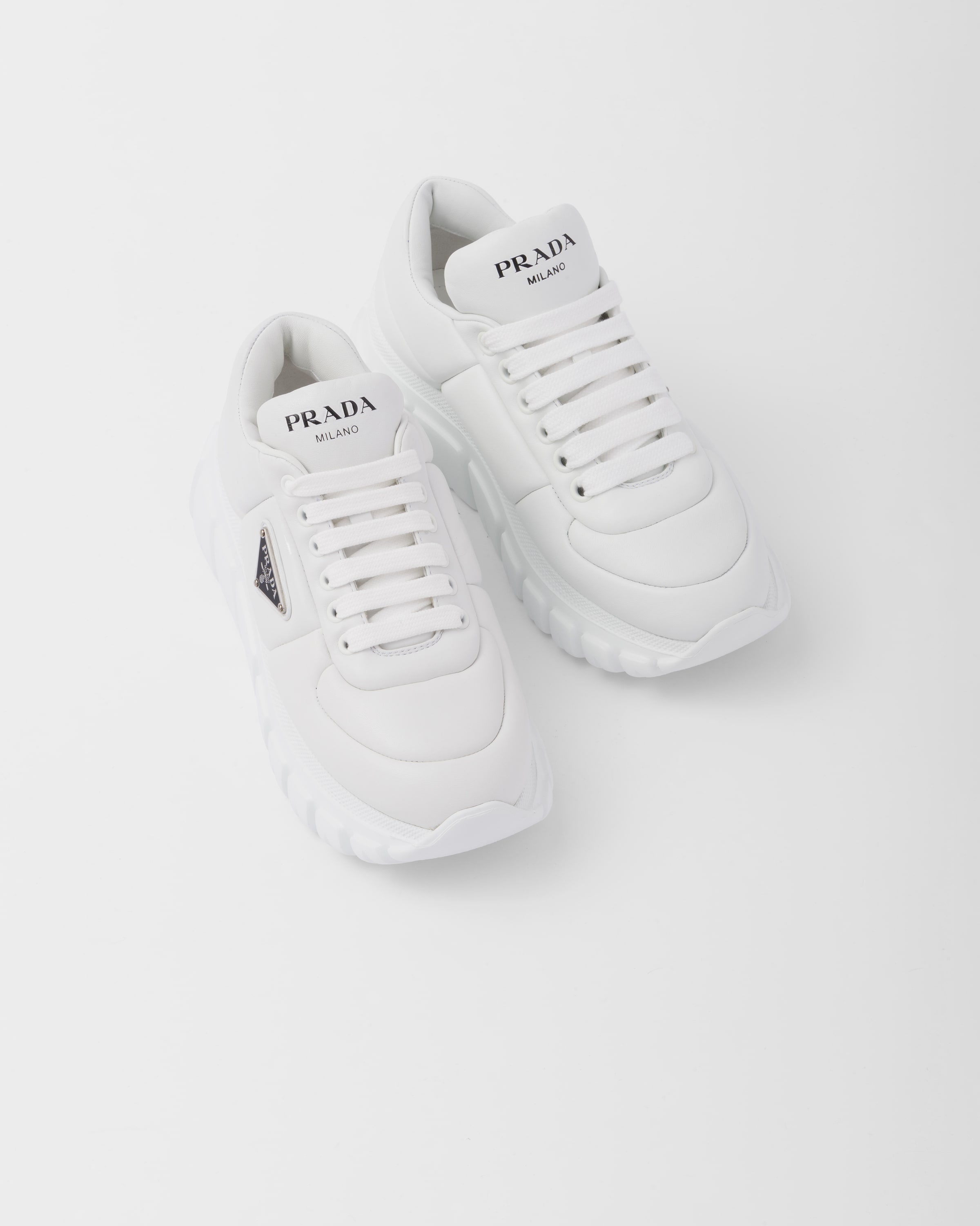 Padded nappa leather sneakers - 4