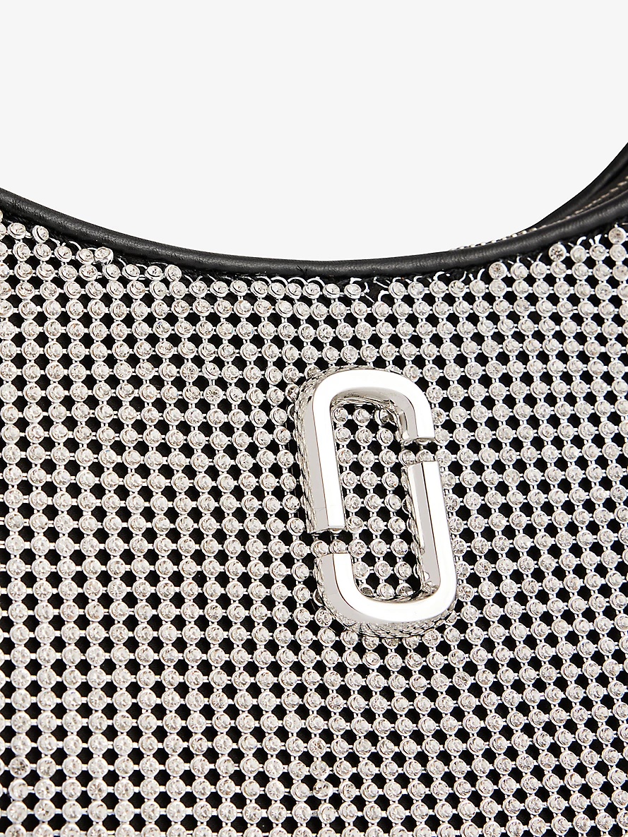 The Curve crystal-embellished leather shoulder bag - 2