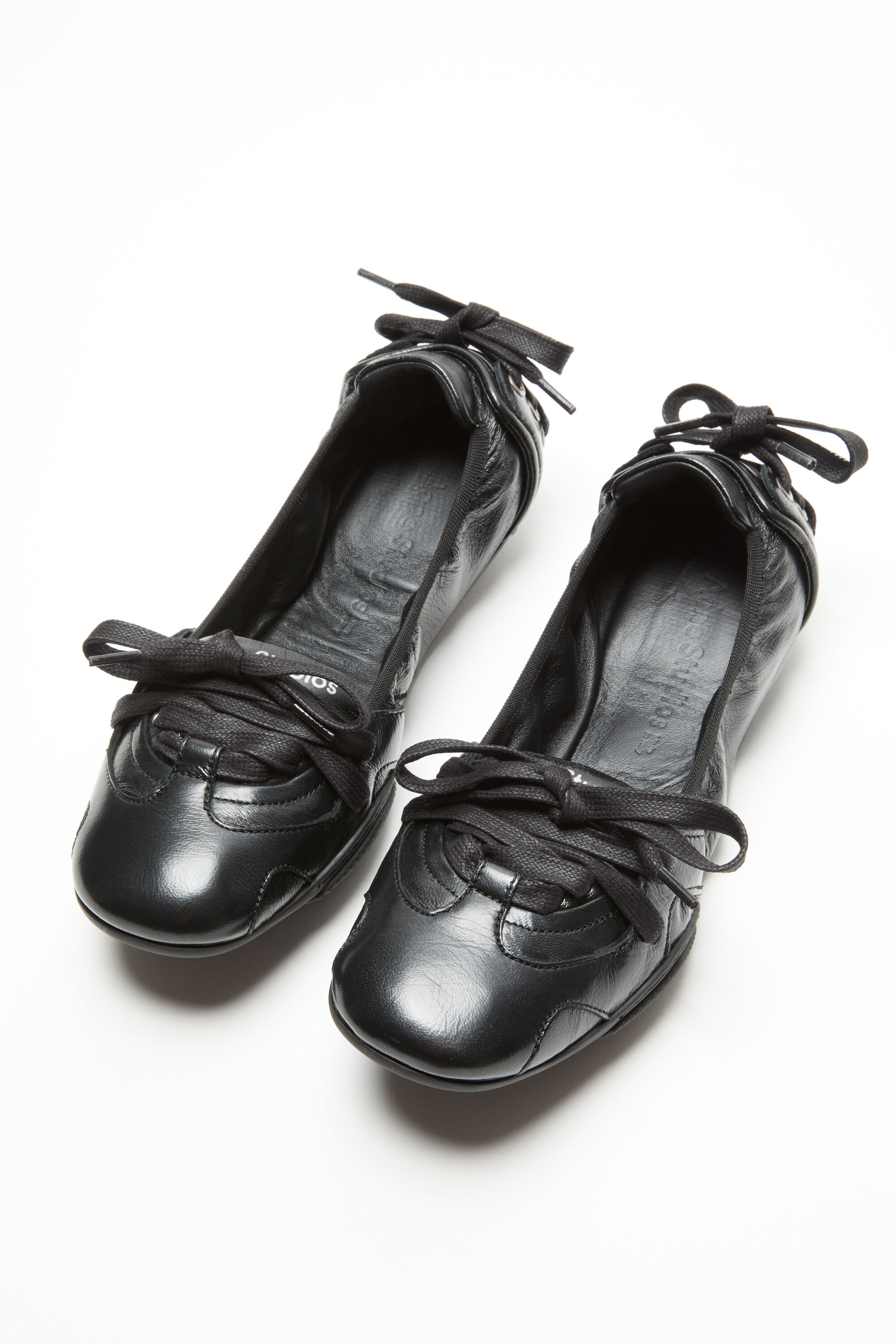 Lace-up leather shoes - Black - 2