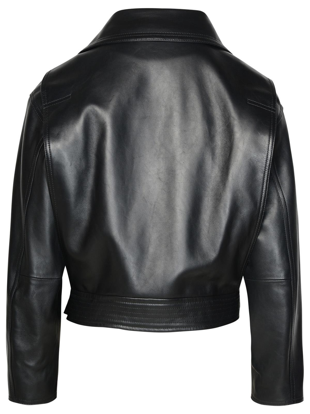 Versace Black Lambskin Jacket Women - 3