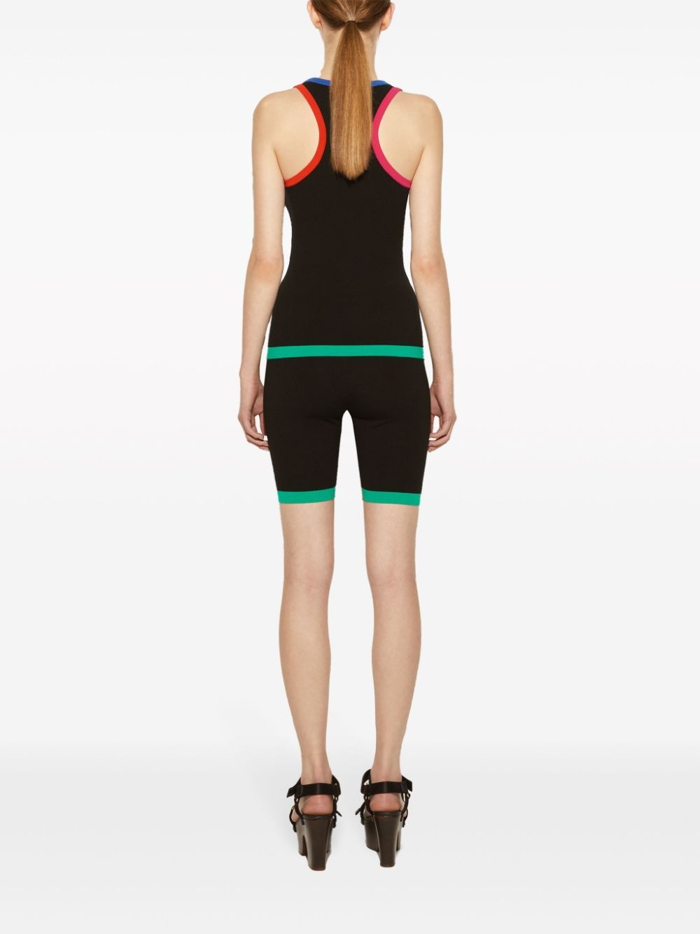 colour-block knitted tank top - 4