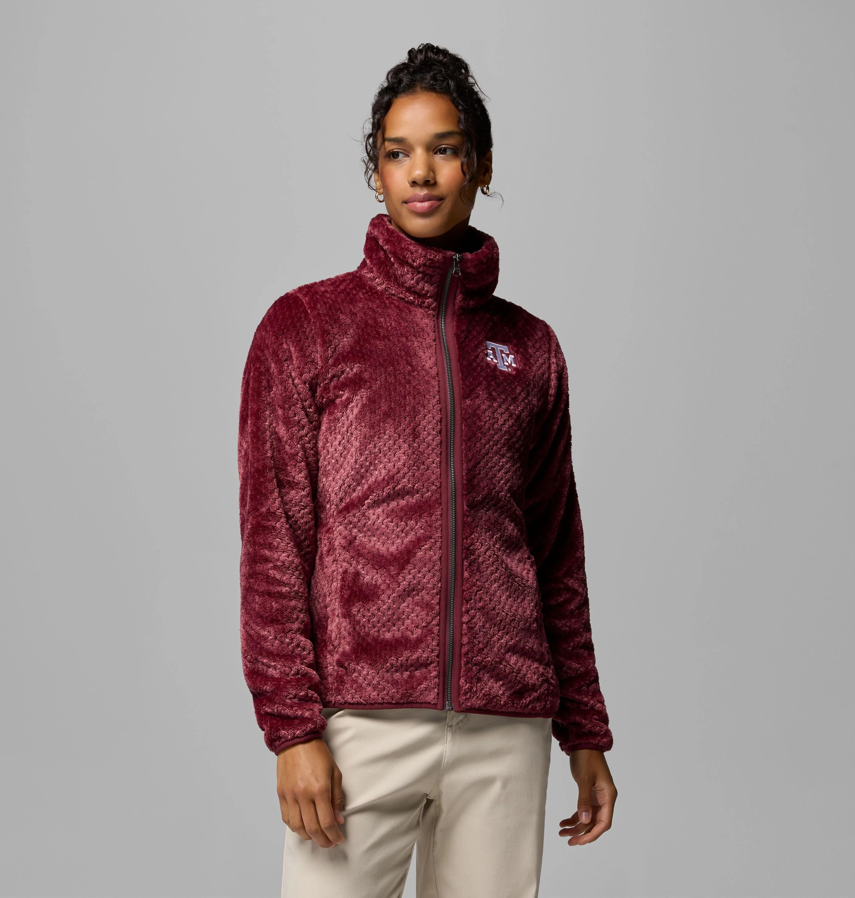 Women's Collegiate Fire Side II Sherpa Full Zip Fleece - Texas A&M - 1