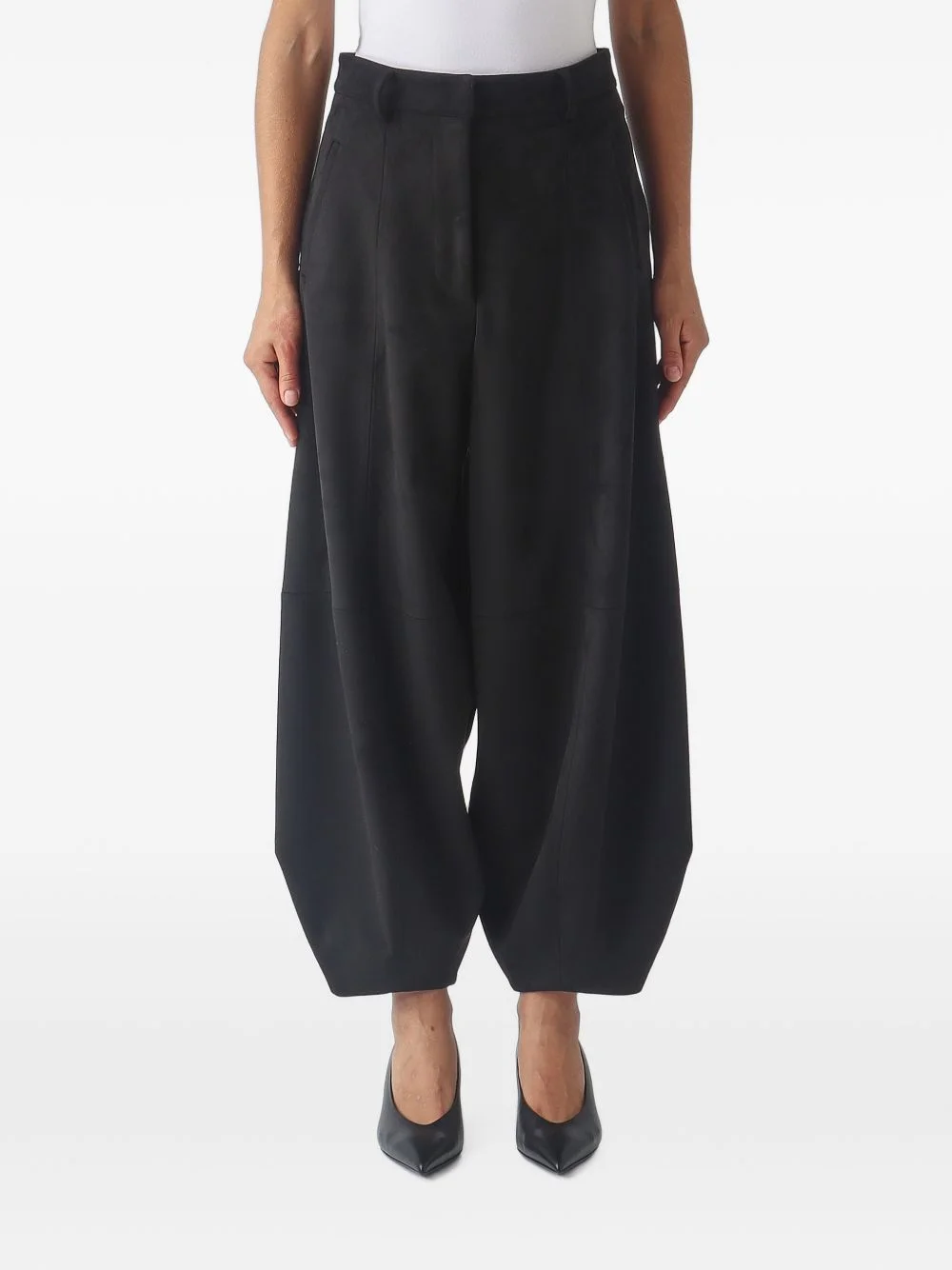 panelled wide-leg trousers - 1