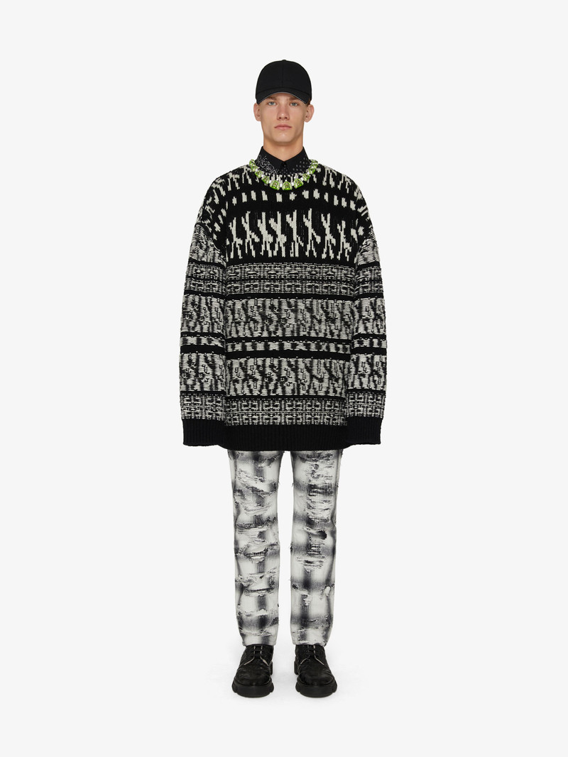Givenchy SWEATER IN WOOL WITH PATCHWORK EFFECT outlook