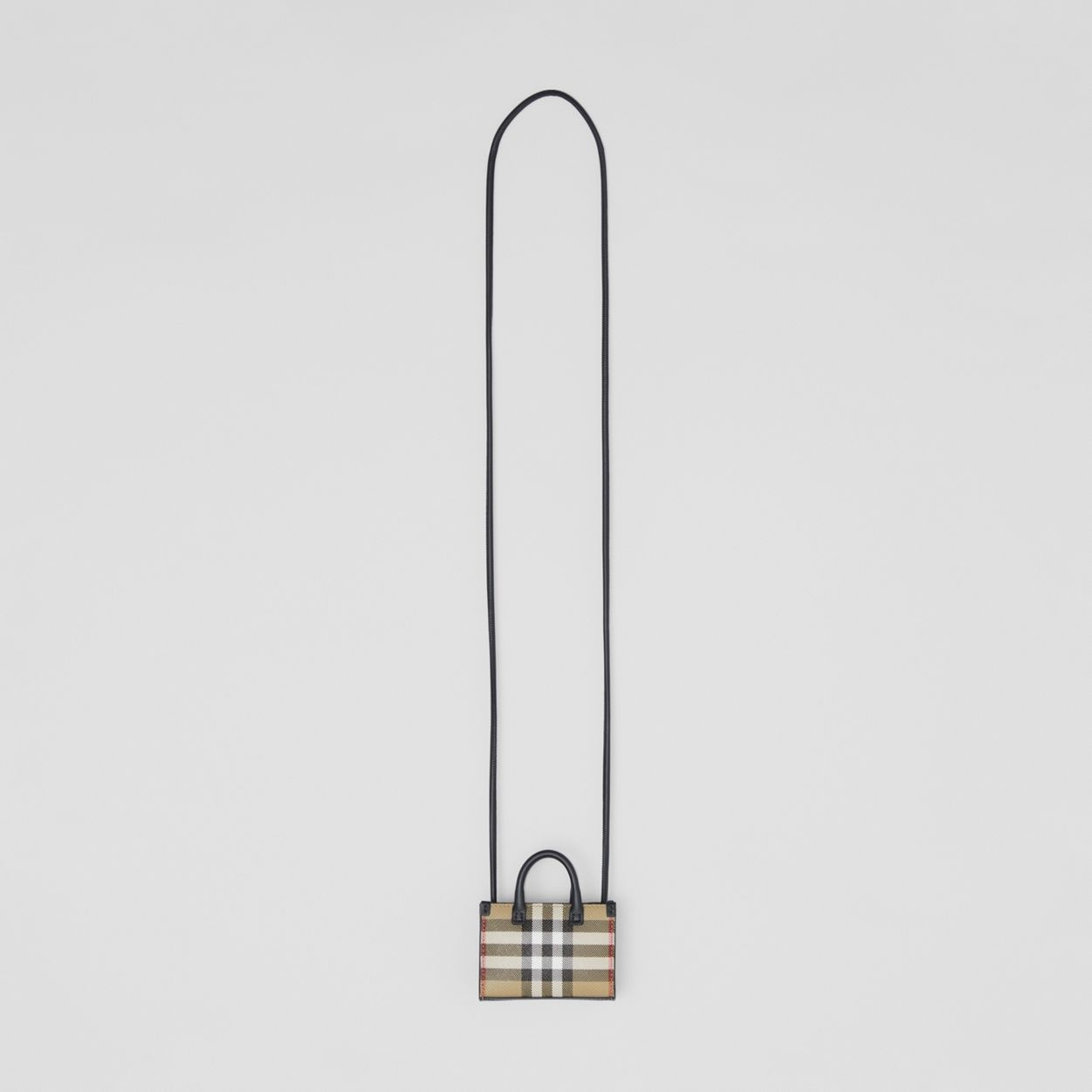 Vintage Check and Leather Micro Bag - 3