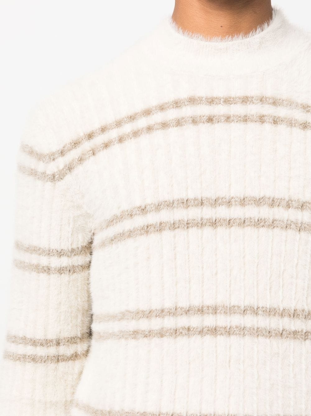 tonal striped jumper - 6