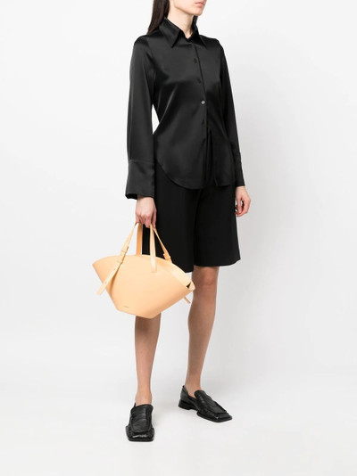 Jil Sander Sombrero curved leather tote bag outlook