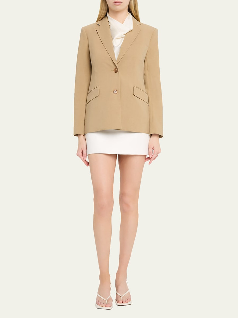 SIMKHAI Moren Pleated Back Blazer outlook