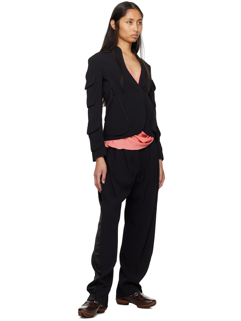 Kiko Kostadinov Black Cauda Tailored Blazer outlook