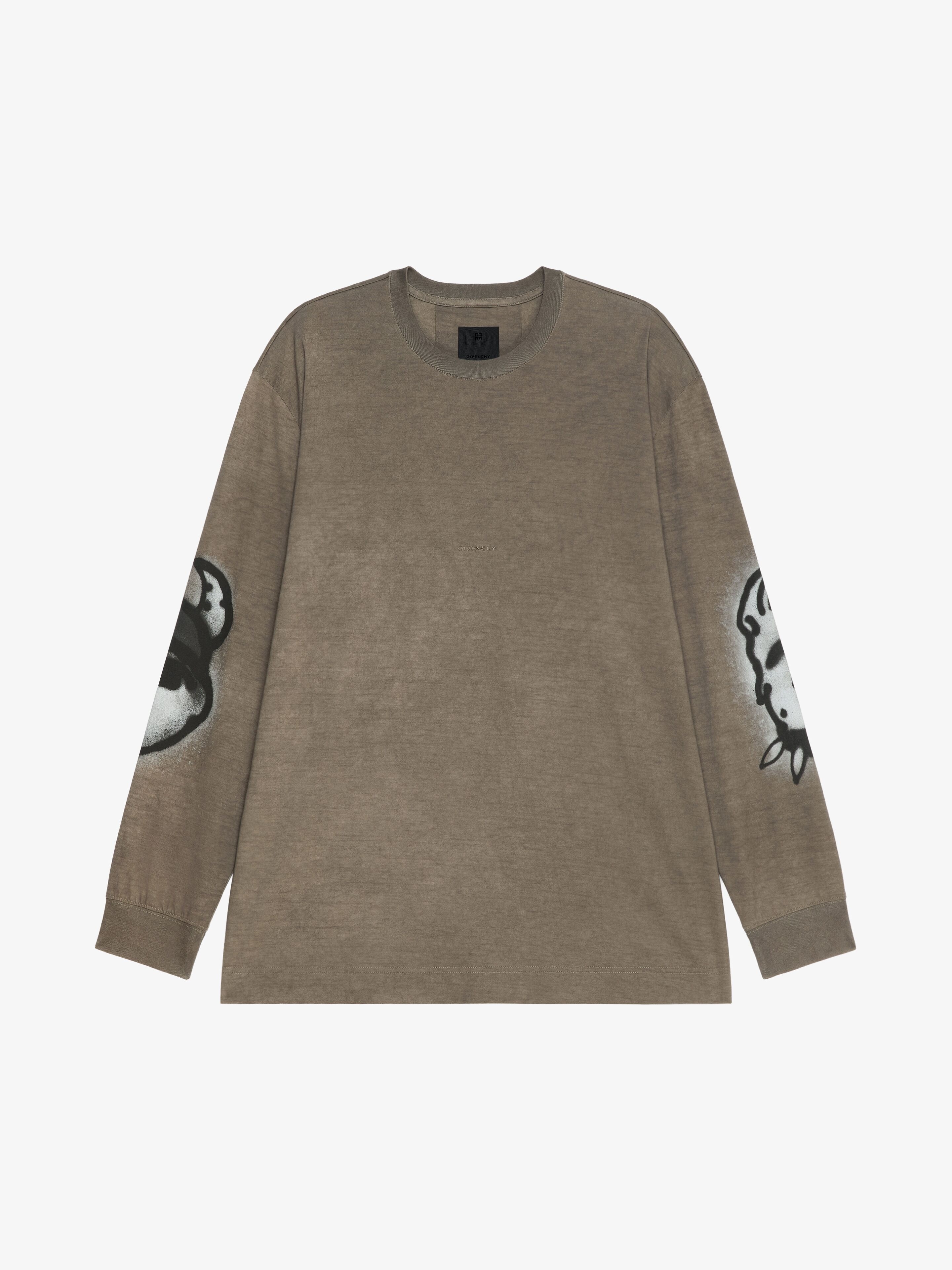 SLIM FIT T-SHIRT WITH TAG EFFECT PRINTS - 1