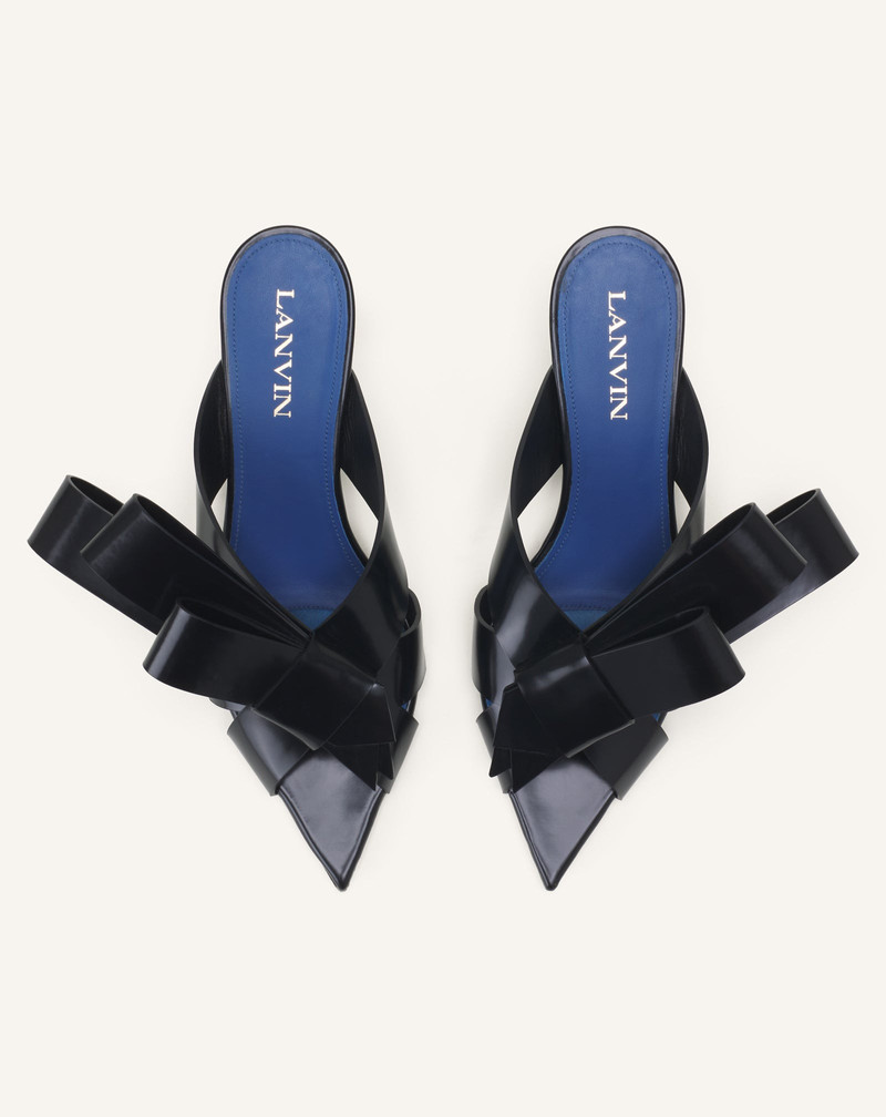 CADEAU LEATHER MULES WITH HEEL 4