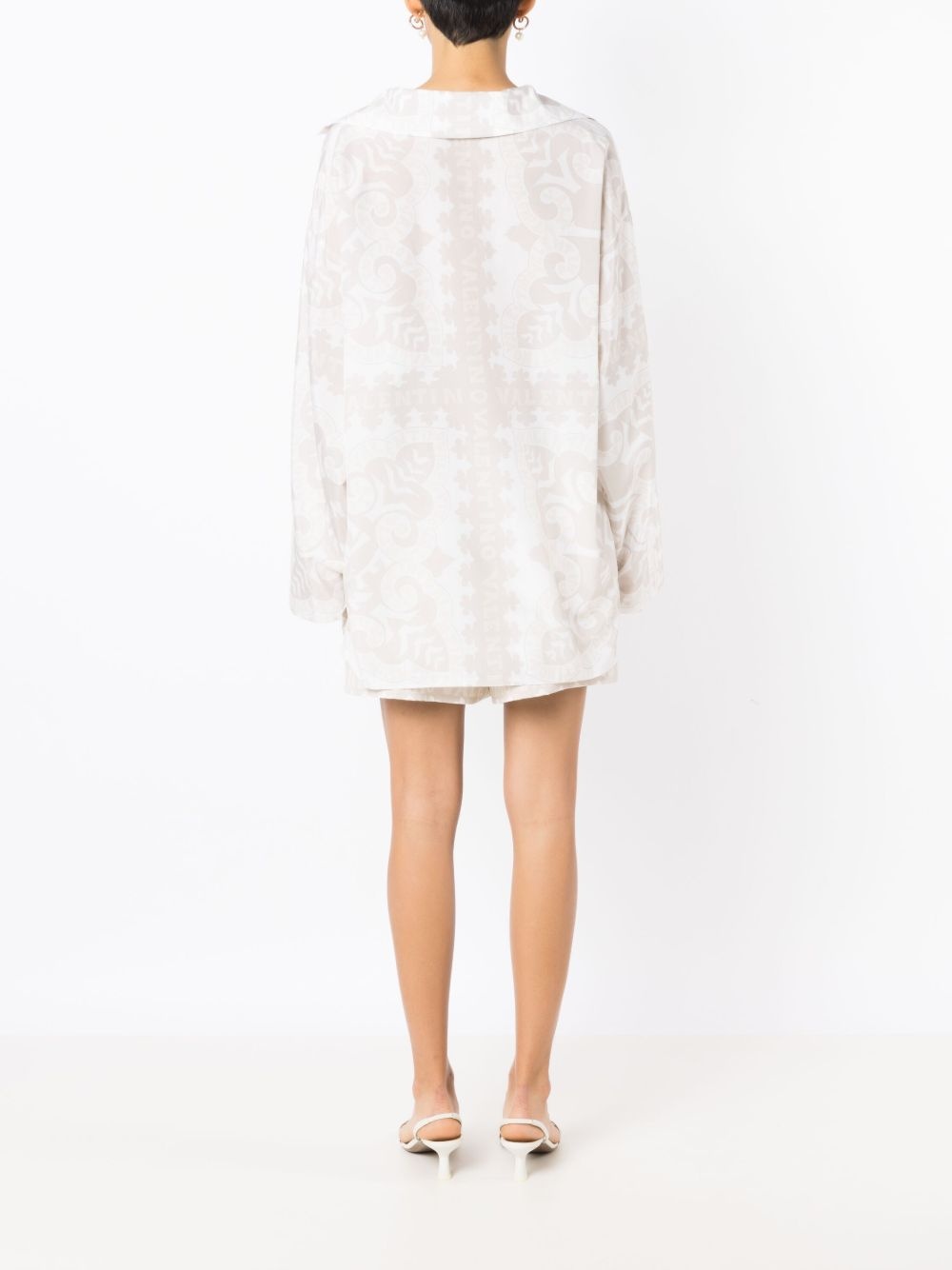 geometric-print silk-cotton shirt - 4