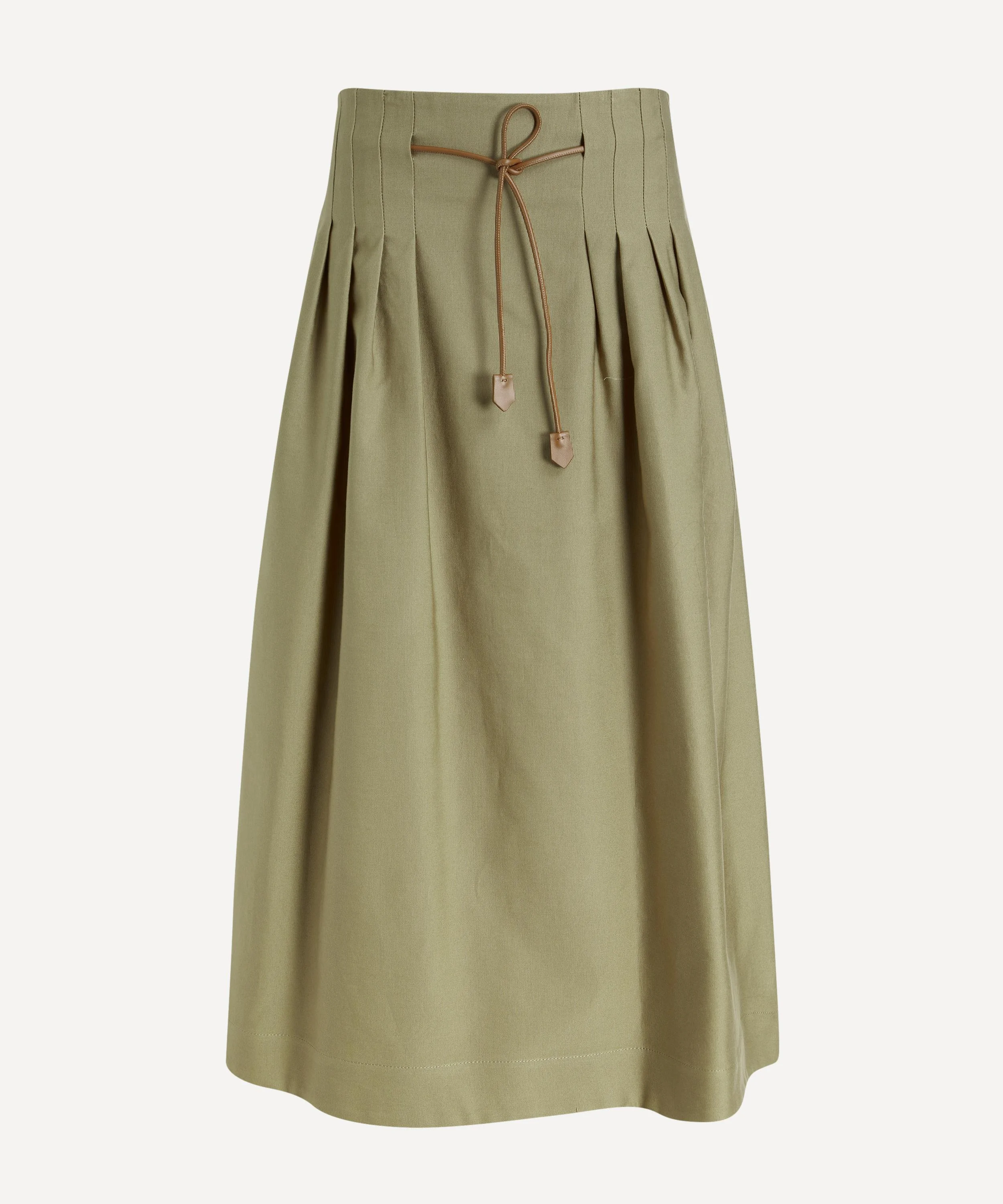 Tempio Pleated Cotton Ottoman Skirt - 1