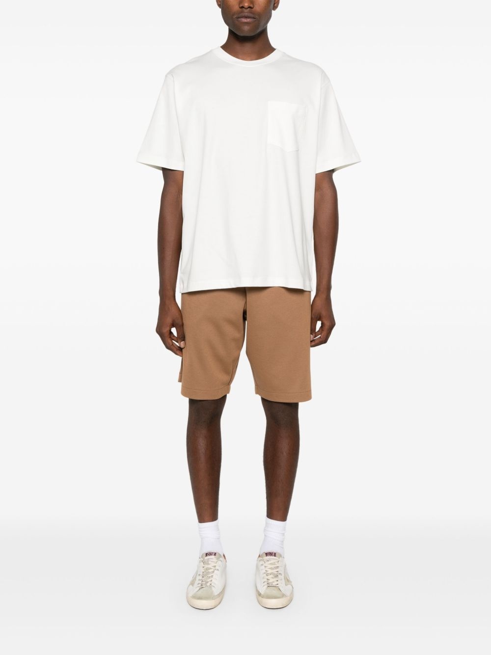 drawstring-waist track shorts - 2