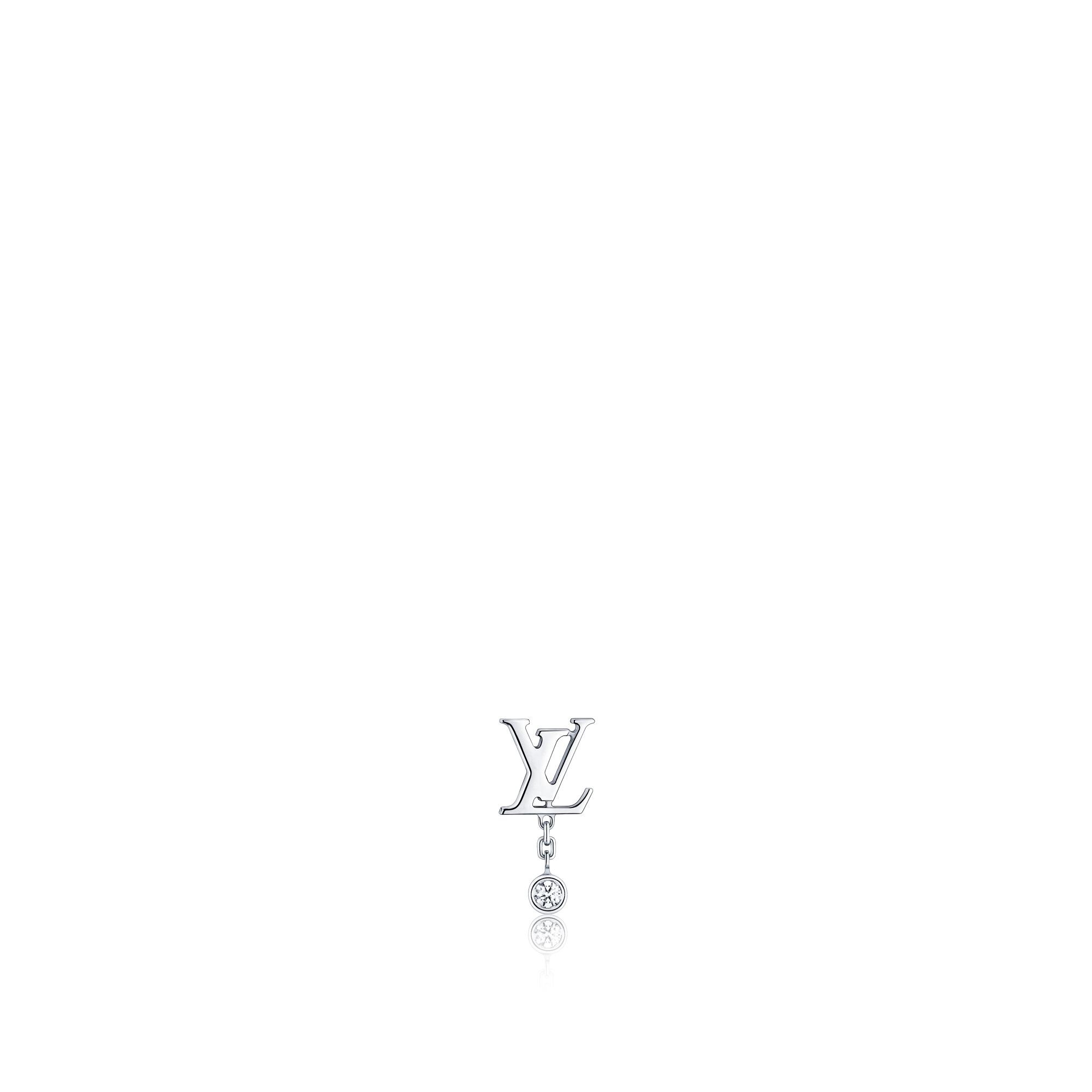 Idylle Blossom LV Ear Stud, White Gold And Diamond - Per Unit - 1