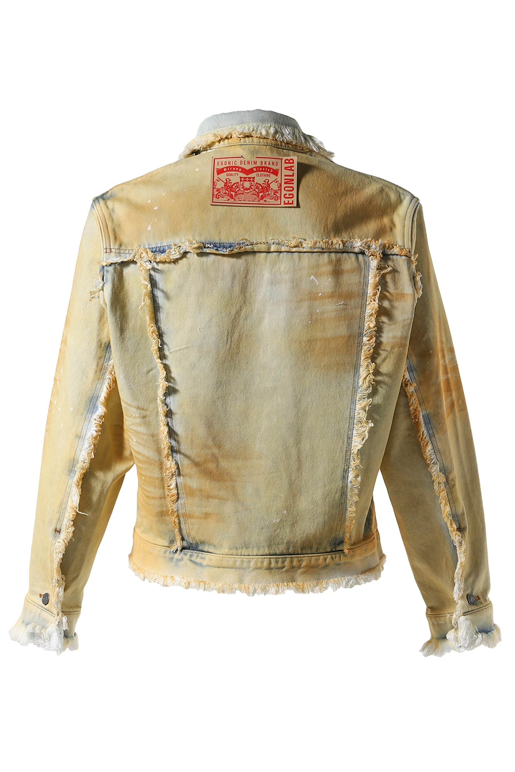 RAW EDGES DENIM JACKET / YEL DIRTY - 6