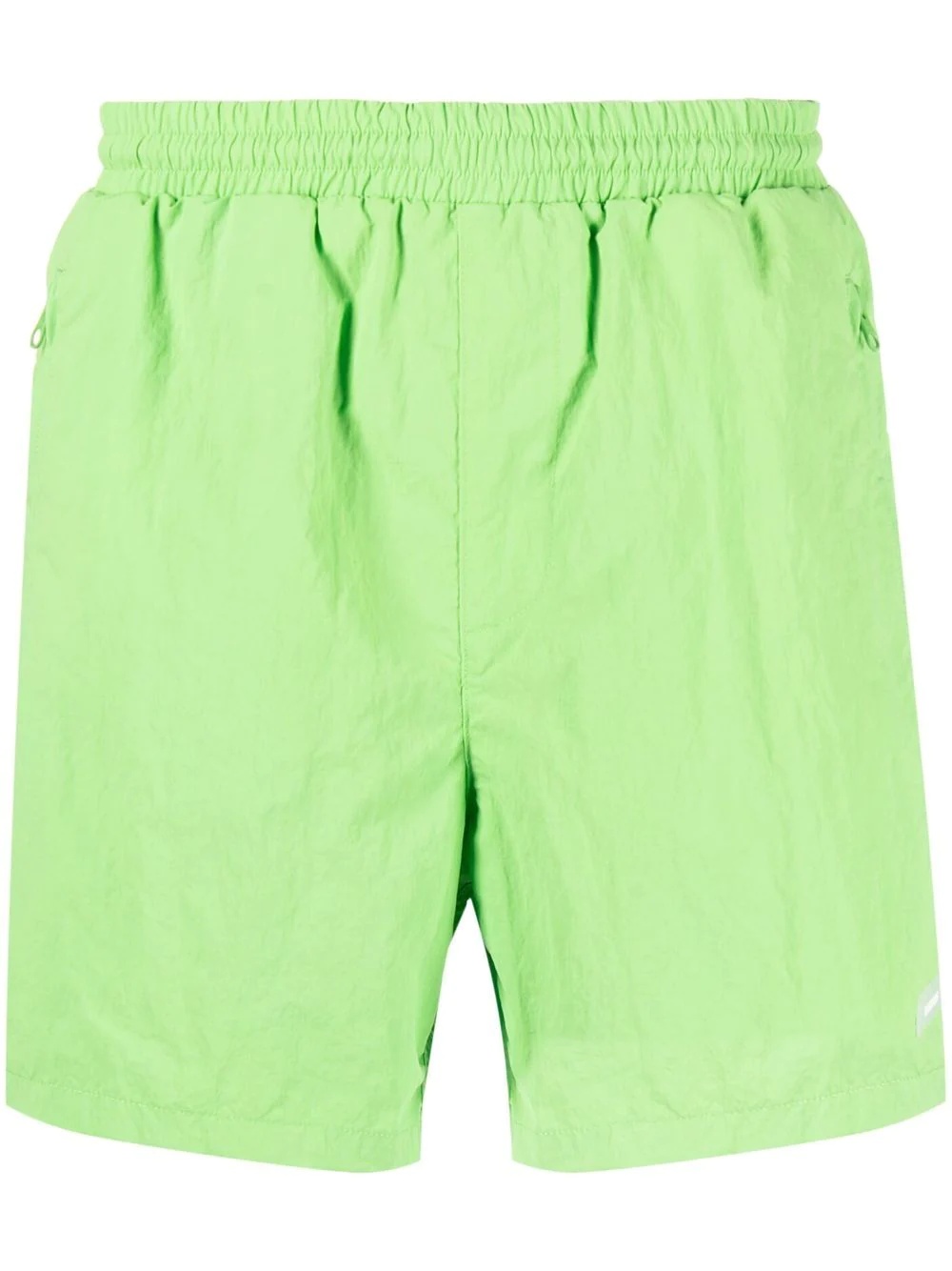 logo-patch swim shorts - 1