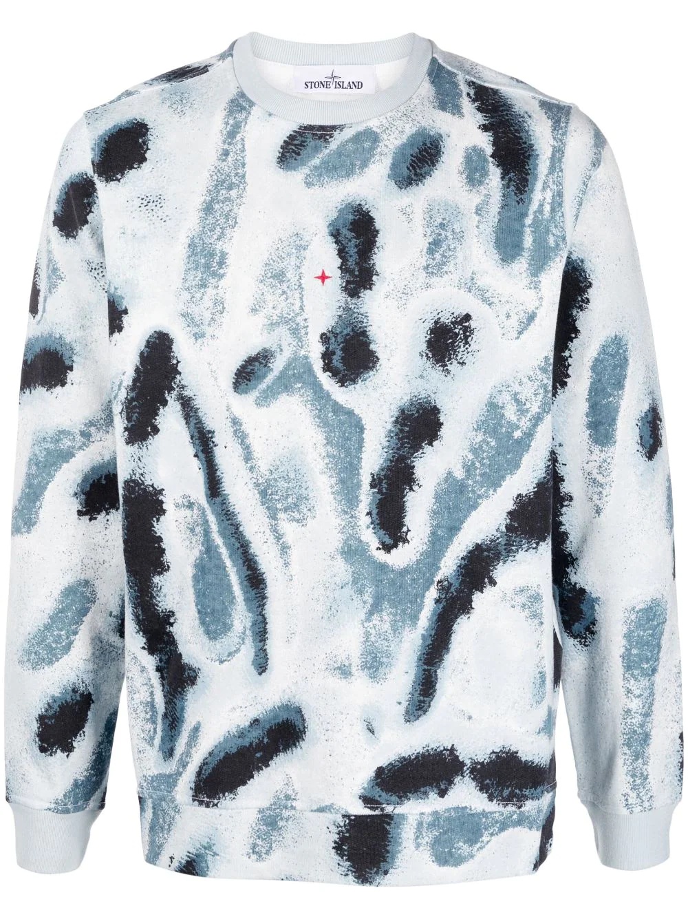 abstract-print cotton sweatshirt - 1