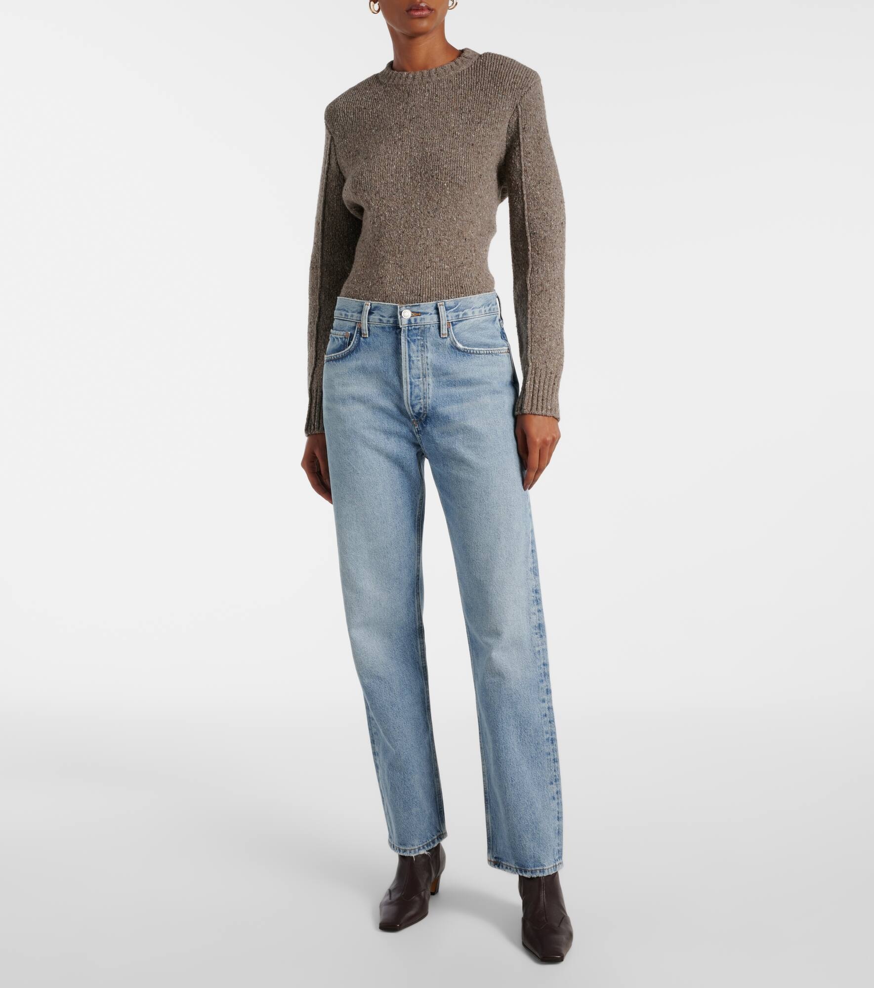 90's Pinch Waist high-rise straight jeans - 7