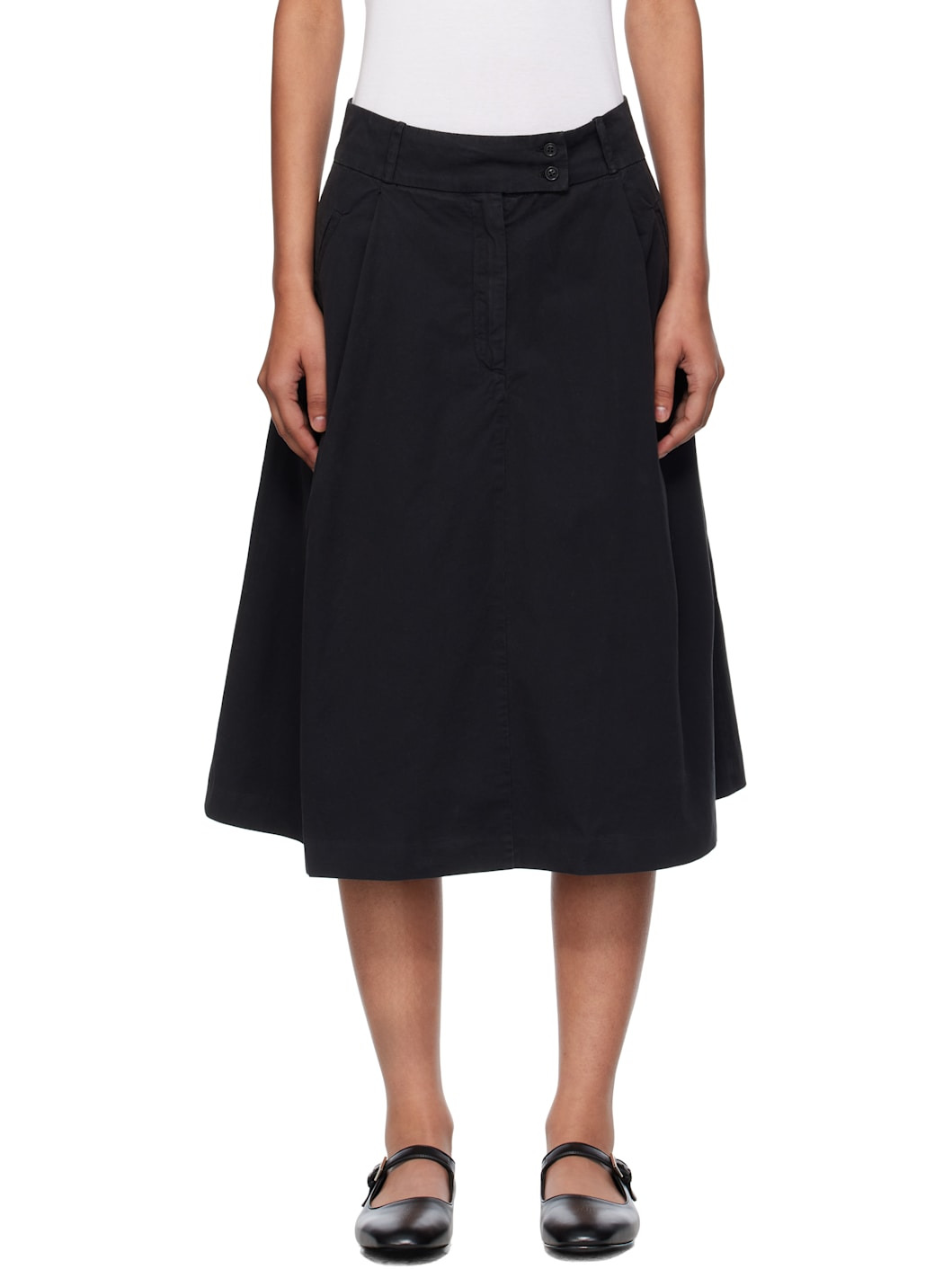 Black Deborah Midi Skirt - 1